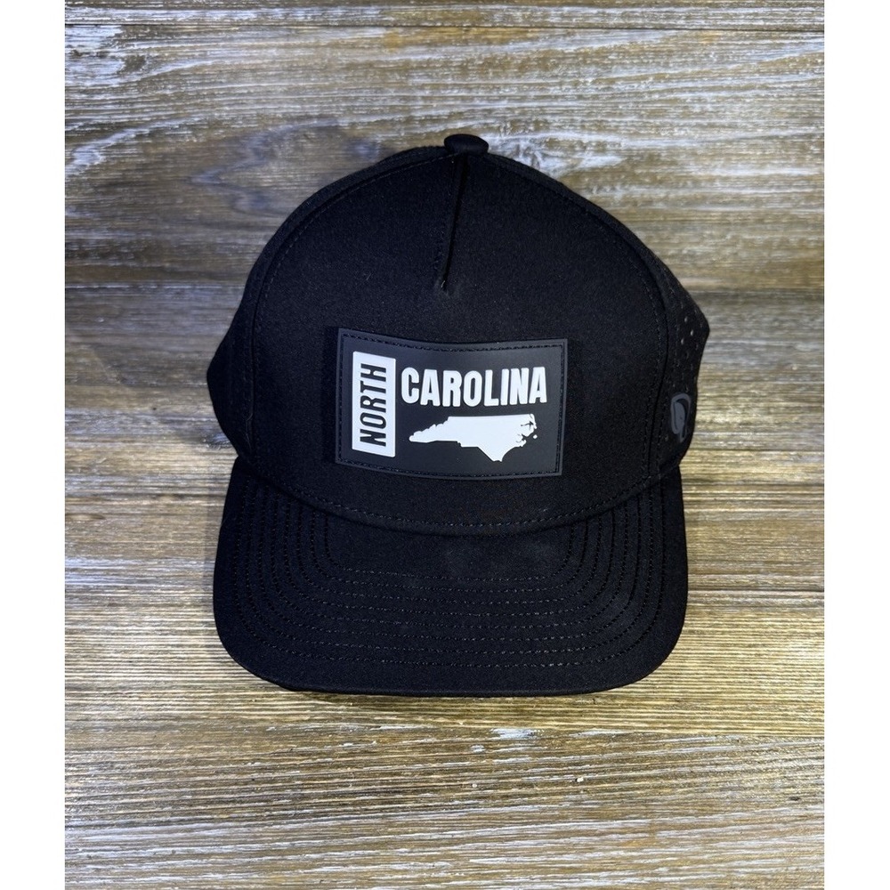 North Carolina Hat Cap Snap Back Black Perforated Trucker Sage Pest Control NWOT